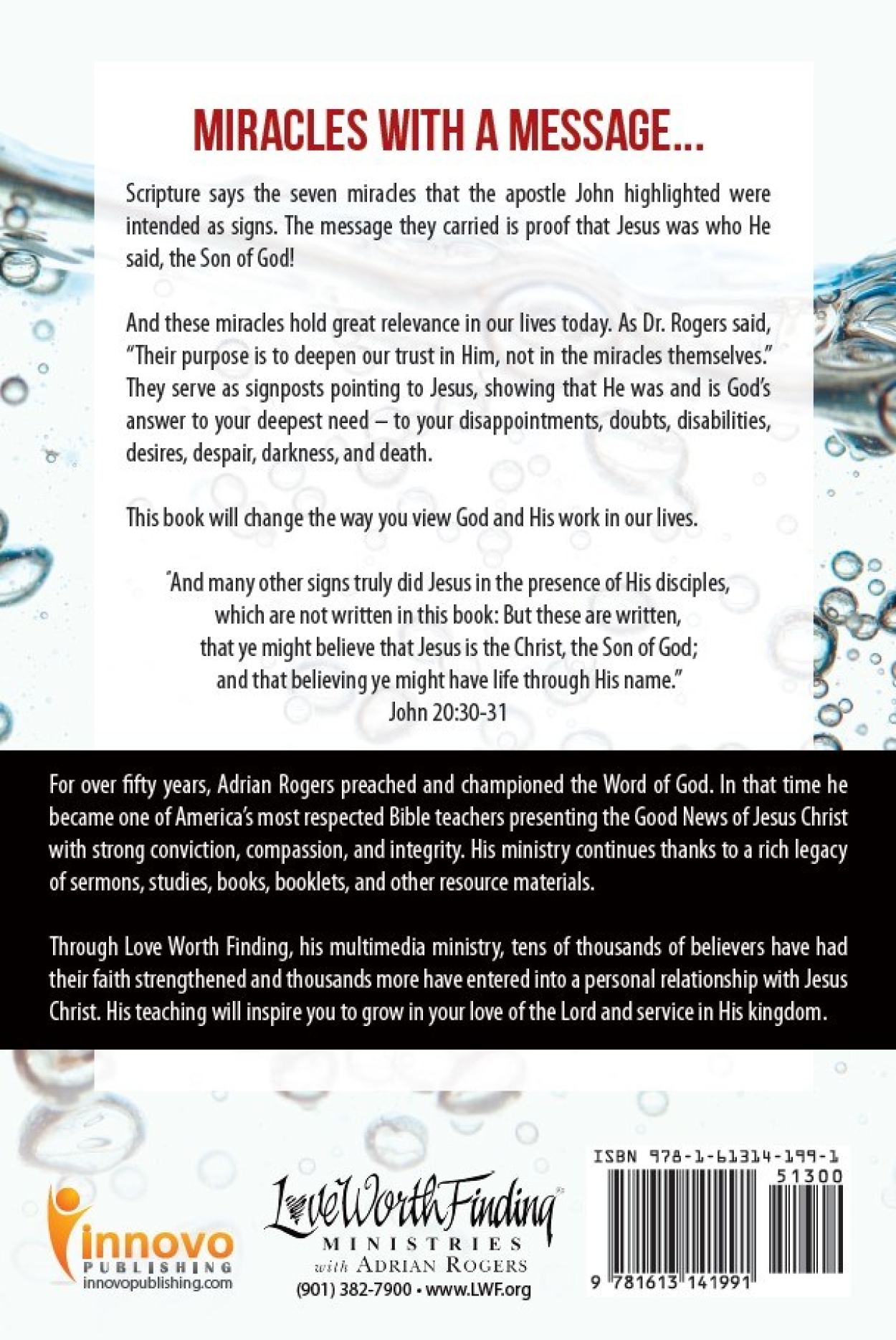 B105 believe in miracles but trust in jesus book STORE DETAIL back