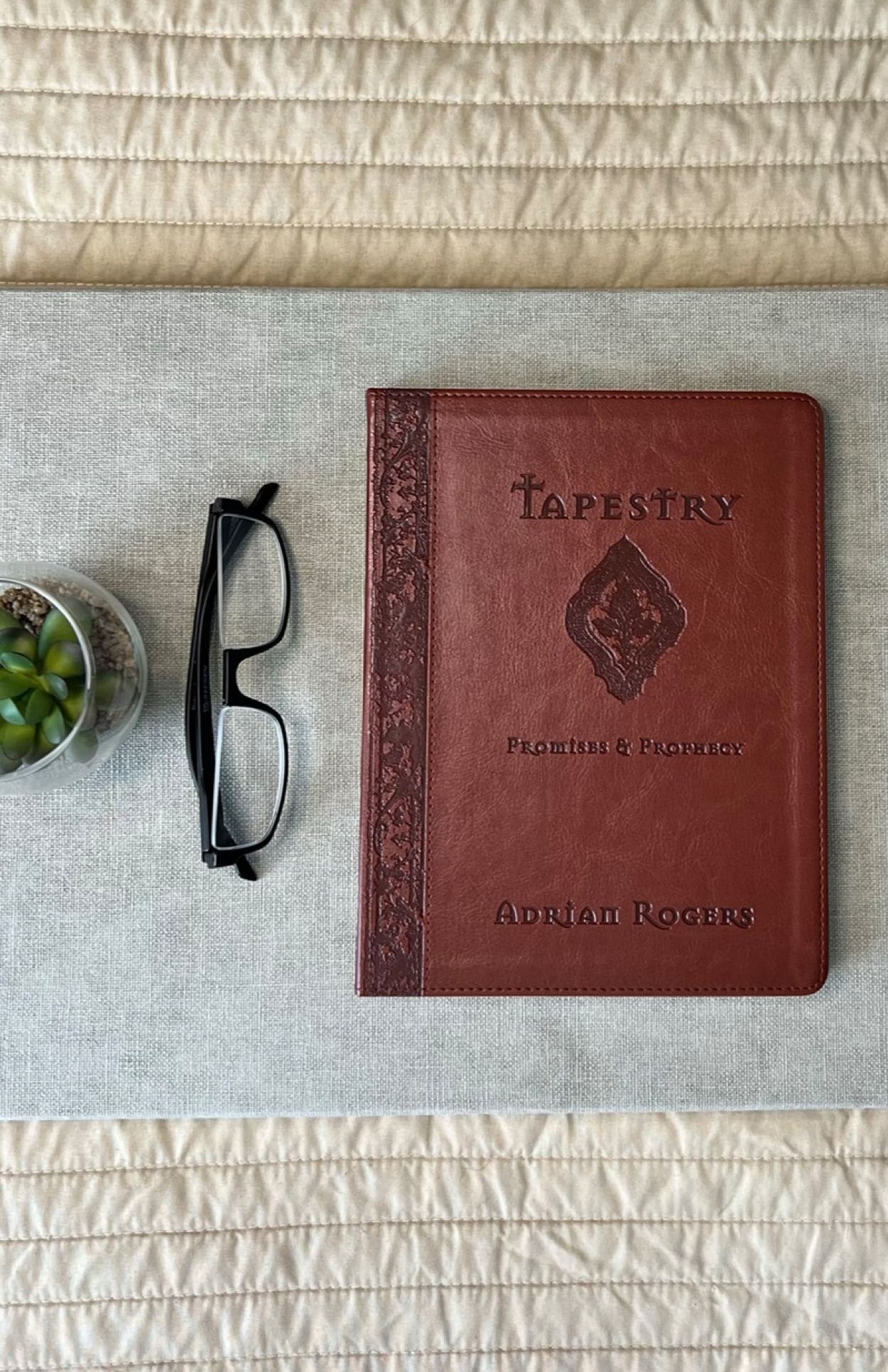 B121 tapestry promises and prophecy journal FLAT LAY